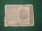 COLONIAL 1778 20 DOLLAR NOTE