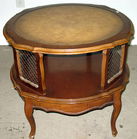 Leather top drum table