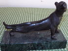  Preview image for 1 of 2 Bronze Panther Bookends 