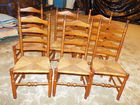  Preview image for Set 6 Rush Seat Ladderbacks 