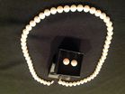 14k cultured pearl neckace, earrings