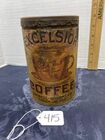 ANTIQUE EXCELSIOR COFFEE CAN, PAPER