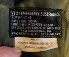 Label On Previous WWII Vest