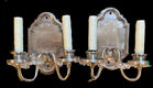Silver plated wall sconces
