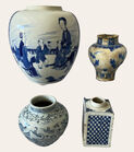 86. 4 Chinese vases (1 as is)