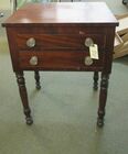 Early Mahogany Two Drawer Stand