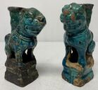 Lot# 183 - Pair of China Dog Lion Candle