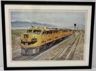 Lot# 564 - Framed Union Pacific Locomoti