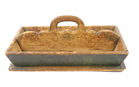 19TH C. PAINTED CUTLERY BOX