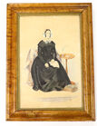 19TH C. WATERCOLOR OF A WOMAN