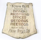 WOODEN TOWN HALL SIGN