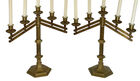 31. Pr Brass candelabras