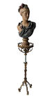 324. Bust & ornate metal pedestal