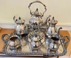 166. Silver plate tea set