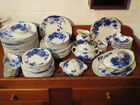 Flow blue dinnerware set