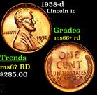 1958-d Lincoln Cent 1c Grades GEM++ RD
