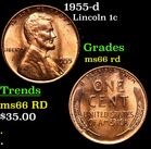 1955-d Lincoln Cent 1c Grades GEM+ Unc