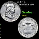1957-d Franklin Half Dollar 50c Grades