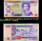 2017 Belize 2 Dollars Banknote P# 66f