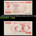 2008 Zimbabwe 10 Million Dollar Note P#