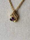vtg costume jewelry necklace gold tone