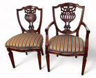 1. 8 carved mahog custom chairs