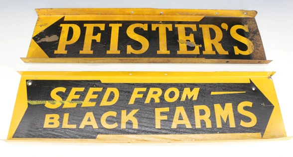 Find & Bid On (2) VINTAGE SEED ADVERTISING SIGNS - Now For Sale At Auction