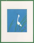  Preview image for Tomonosuke Ogo "Snow Heron" Woodblock 