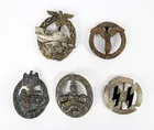  Preview image for Lot# 11 - Lot of 5 WW II German Badges 