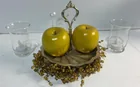  Preview image for Lot# 410 - Decorative Apple & Candle Cen 