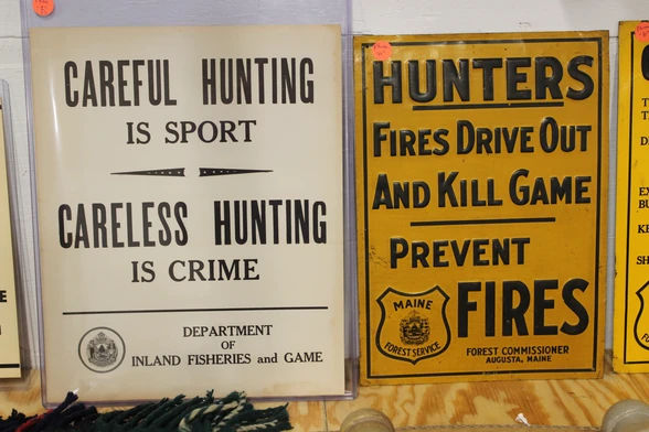 Find & Bid On Metal & Cardboard hunting signs - Now For Sale At Auction