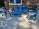  Preview image for Blue Painted Wood Outdoor Set 