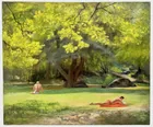  Preview image for John LeGrand Painting "Sunbathers" 