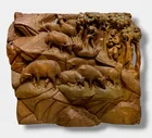  Preview image for 19C Carved Mountain Shepherd Wall Relief 
