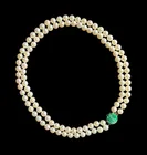  Preview image for Pearl Necklace w/14k & Jadeite 