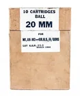  Preview image for Lot# 356 - Ammo 10rds 20mm Ball 
