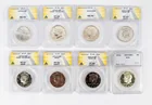  Preview image for Lot# 156 - Coin 8 Kennedy Graded Silver  