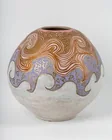  Preview image for Lot# 329 - Spheric Japanese Pottery Vase 