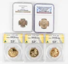  Preview image for Lot# 306 - Coin (5) U.S. Certified & Gra 
