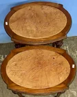  Preview image for Pair Embossed Leather-Top Stands 