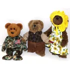  Preview image for 3 Plush Bear Animals TY ARMY BEANIE 