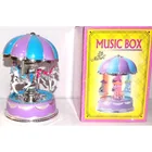  Preview image for Lighted Carousel Music Box HORSES 6" 