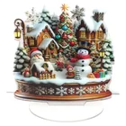  Preview image for 2D Flat Acrylic CHRISTMAS SCENE SANTA & 