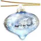  Preview image for 2D Acrylic Ornament BLUE CHRISTMAS SCENE 