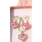  Preview image for Fashion Jewelry Goldtone PINK RHINESTONE 