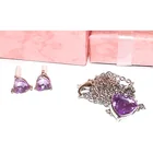  Preview image for Rhinestone Fashion Jewelry Set Lavender 