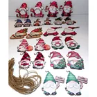  Preview image for Wooden Ornaments GNOMES Set of 18 