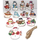  Preview image for Wooden Ornaments SNOWMEN Set of 12 