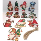  Preview image for Wooden Ornaments GNOMES Set of 12 