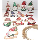  Preview image for Wooden Ornaments GNOMES Set of 12 